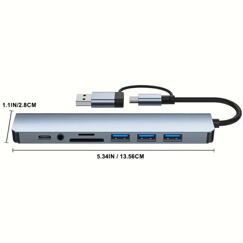 8-in-1 Multi-function USB Expander Dock, USB PC Hub