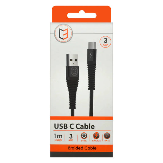 Braided Cable Type-C USB - C3 Tech 1m