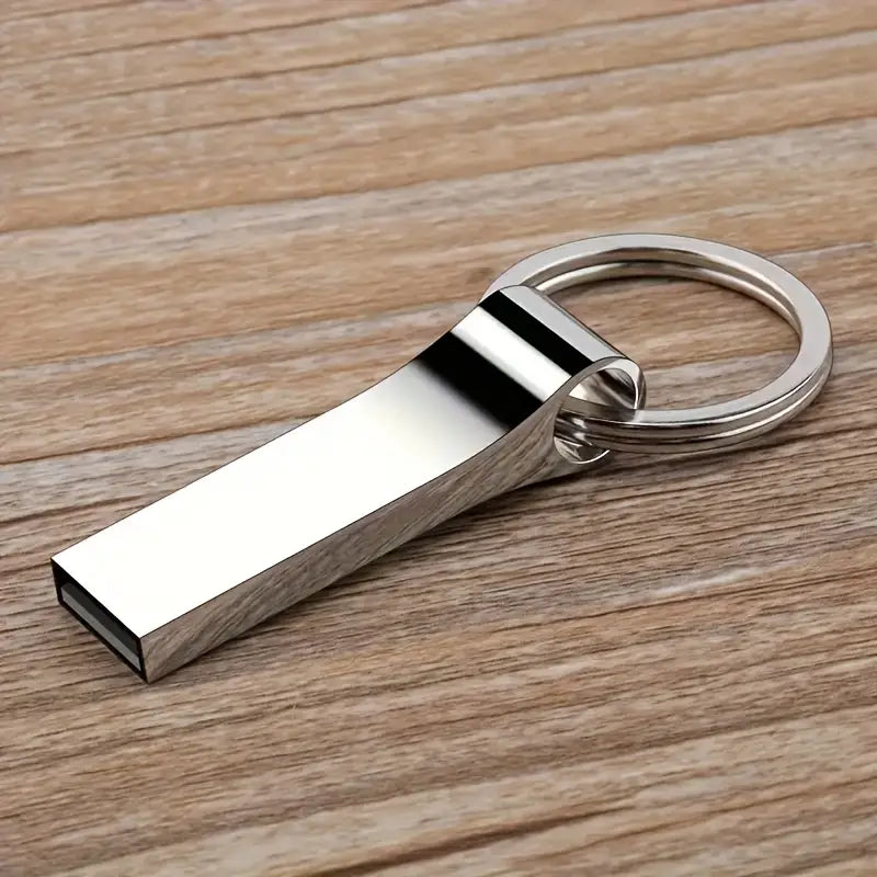 USB 2.0 Flash Drive - Metal Pen Design with Keychain 128GB