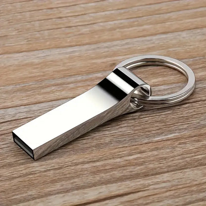 USB 2.0 Flash Drive - Metal Pen Design with Keychain 128GB