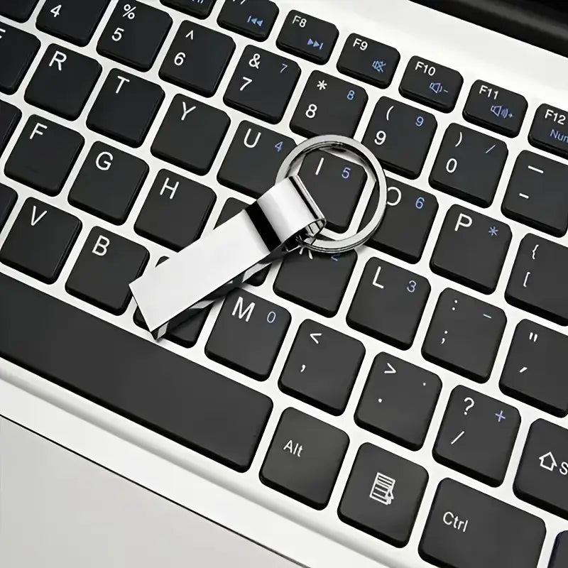USB 2.0 Flash Drive - Metal Pen Design with Keychain 128GB