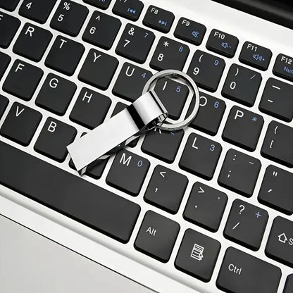 USB 2.0 Flash Drive - Metal Pen Design with Keychain 128GB
